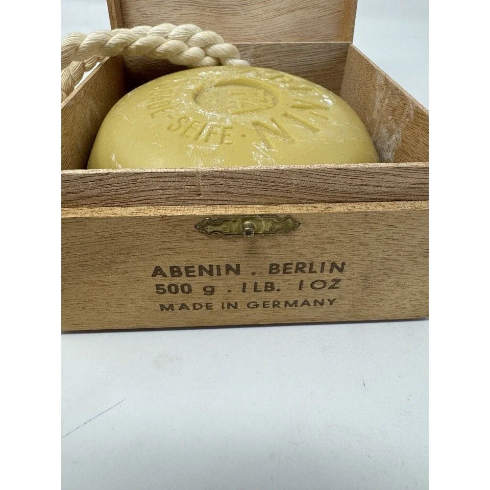 Vintage Abenin Berlin Sandlewood Soap On Rope Made in Berlin Germany Large 1lb